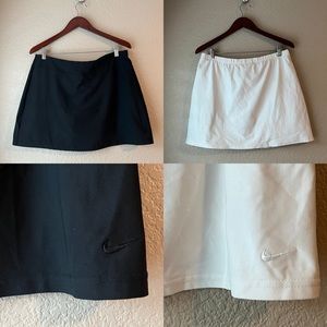 Lot Bundle of Nike Tennis Golf Athletic Skirts White Black Size Large